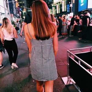 Gingham mini dress